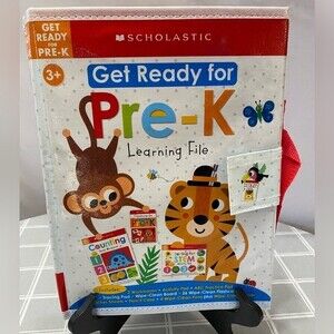 NWOT Get Ready for Pre-K Learning File Kit Workbooks Activity Practice Flashcard